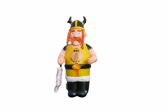 Maatwerk opblaasbare product vergroting van viking man